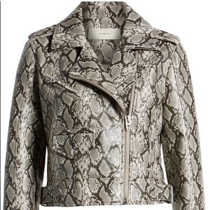 Xs BlankNYC snakeskin print motorcycle jacket